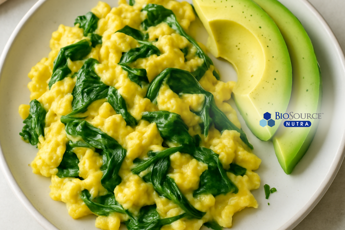 Egg Scramble with Spinach and Avocado