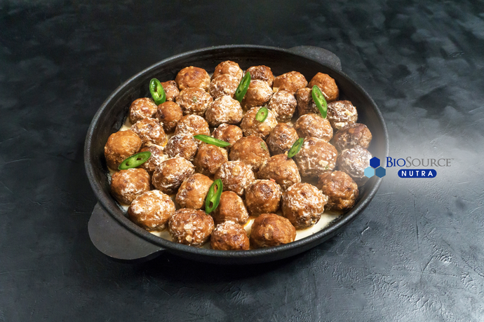 Turkey Meatball Bowl with Roasted Sweet Potato